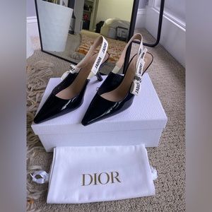 Christian Dior Patent Leather J’ADIOR Slingback Pumps size 37